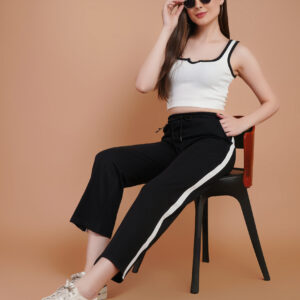 Women’s Wide Leg Drawstring Trousers | High Waist Relaxed Fit Casual Palazzo Pants
