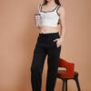 SW007998-copy.jpg Women’s Elastic Waist Drawstring Pants | Comfortable Wide Leg Lounge Trousers