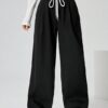 blackWh5.jpg White and Black Combination Trouser, Track Pants for women's and girls (250GSM)